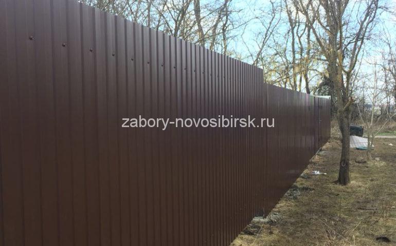 забор из профлиста в Новосибирске